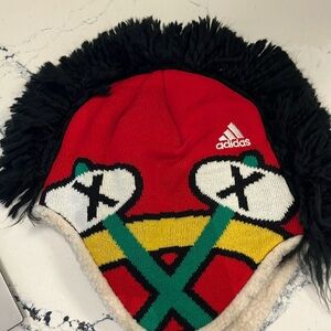 Adidas Blackhawks Hockey Mohawk Knit Winter Hat - 2 available